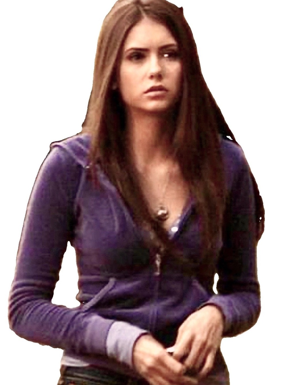 Y2K Elena Gilbert Purple Velour Full Zip Hoodie Woman’s SZ.M L.L. Bean